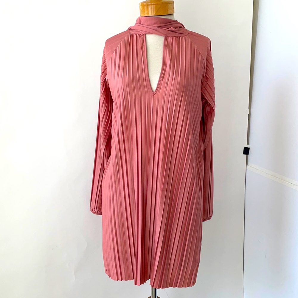 Zara salmon pink pleated dress,tunic size small